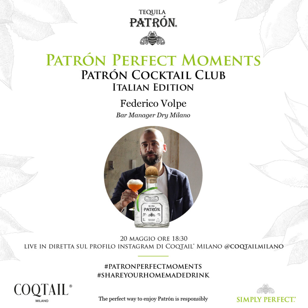 Patron cocktail club Coqtail Milano Federico Volpe