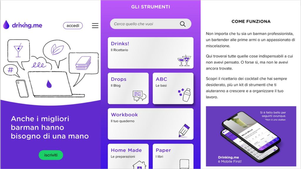 Drinking.me federico mastellari piattaforma cocktail coqtail milano
