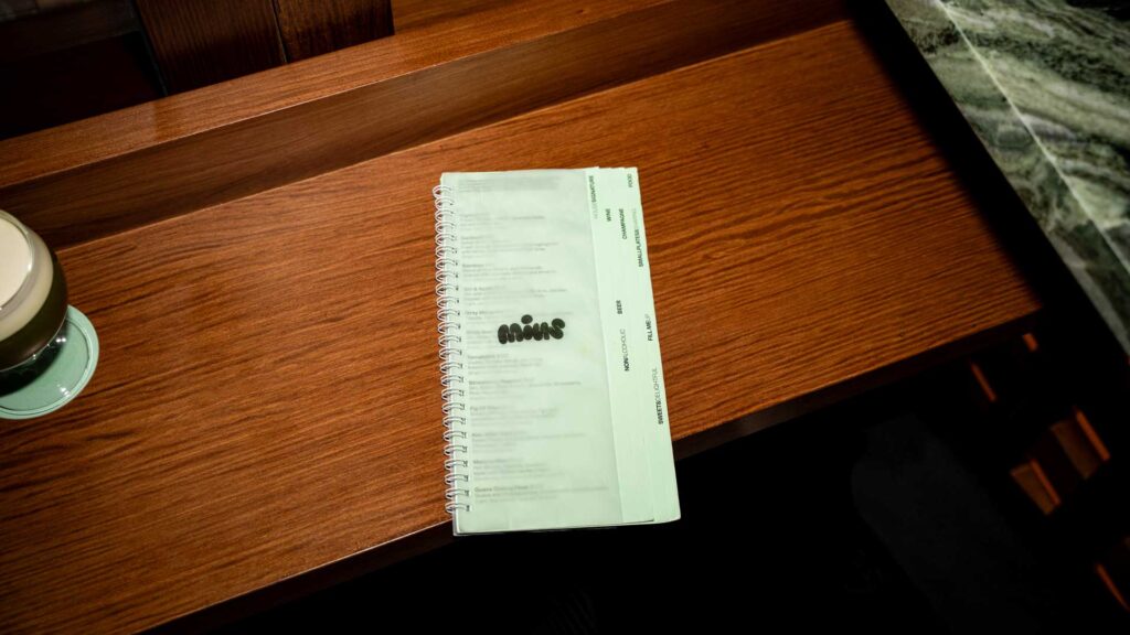 Menu del Mius creato da Shelley Tai