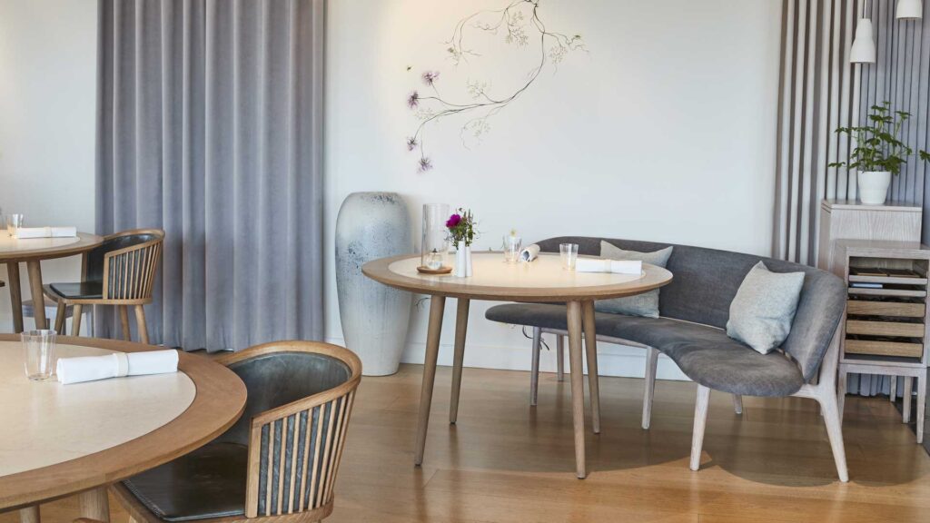 The dining room at Geraniumm, Copenhagen, zero alcohol