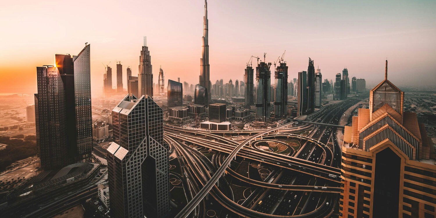 Vista dall'alto di Dubai