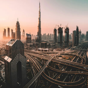 Vista dall'alto di Dubai