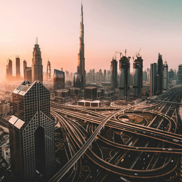 Vista dall'alto di Dubai