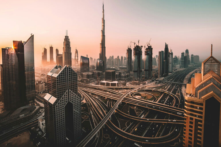 Vista dall'alto di Dubai