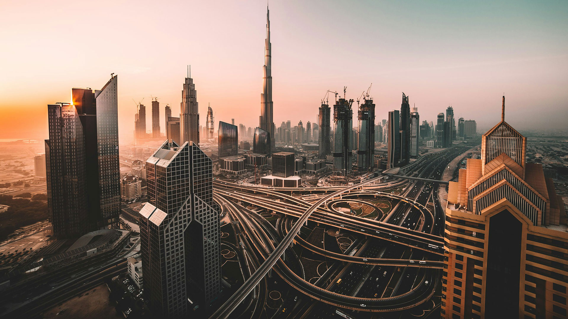 Vista dall'alto di Dubai