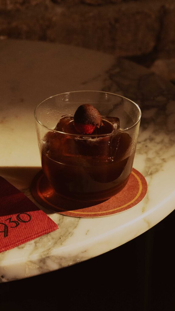 Cacao & Balsamic Negroni, Fettuccine Alfredo