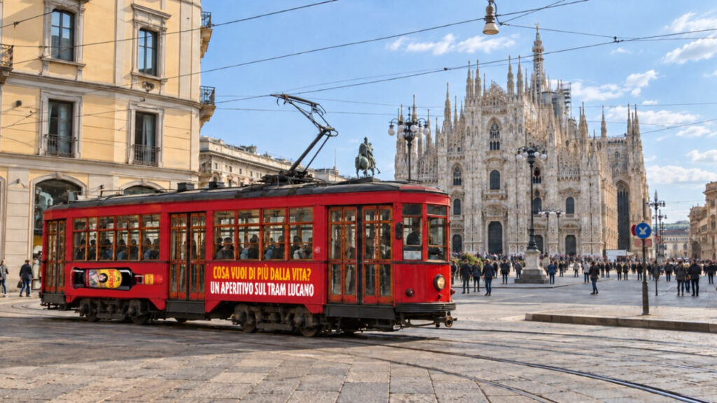 Tram Amaro Lucano attraversa Milano